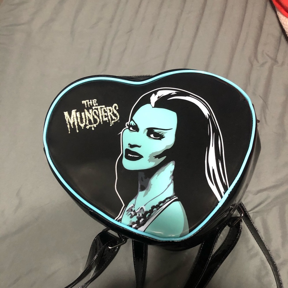Rock Rebel Lily Munster Heart Shaped Backpack